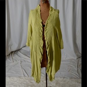 Celery Green open sweater